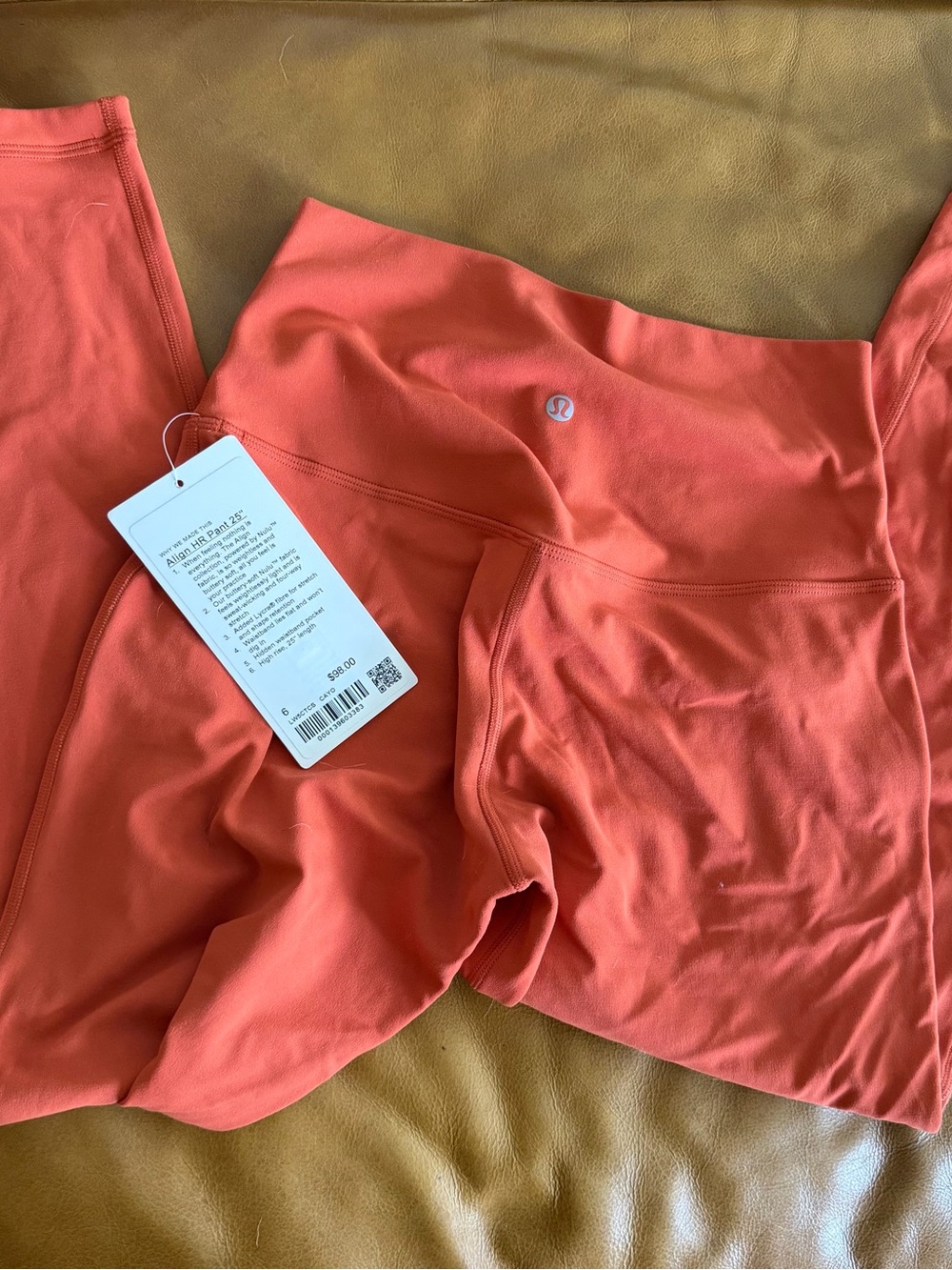 lululemon athletica Girls' Coral-Orange Athletic Leggings